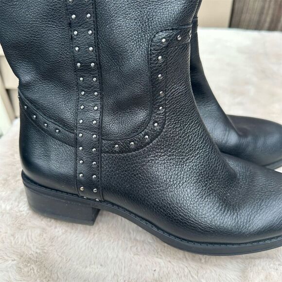 Sam Edelman Prina Women's Black Riding Boots Size 7 Studded Detailing - Picture 3 of 15